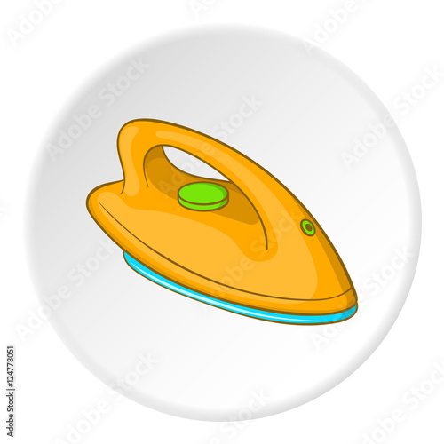 Orange iron icon. Cartoon illustration of orange iron vector icon for web