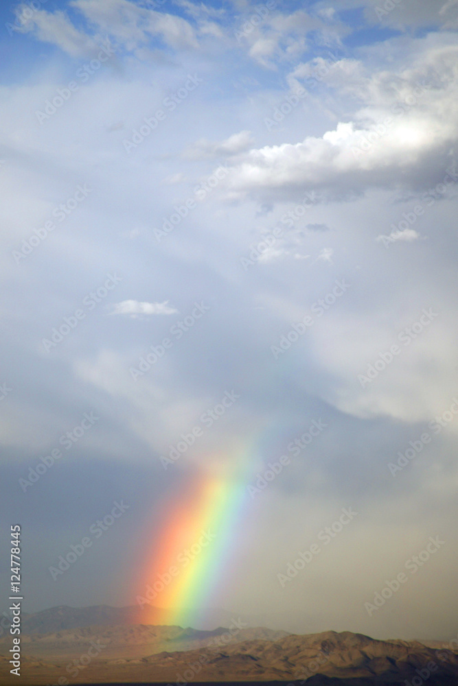 clouds desert n rainbow