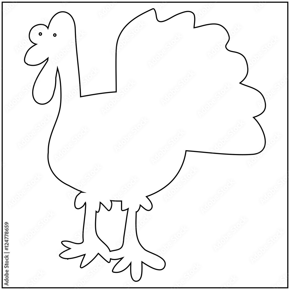 Turkey Outline Icon Symbol Design. Vector illustration isolated Turkey Outline Icon Symbol Design. Vector illustration isolated