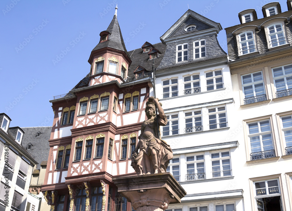 old town square romerberg in Frankfurt Germany