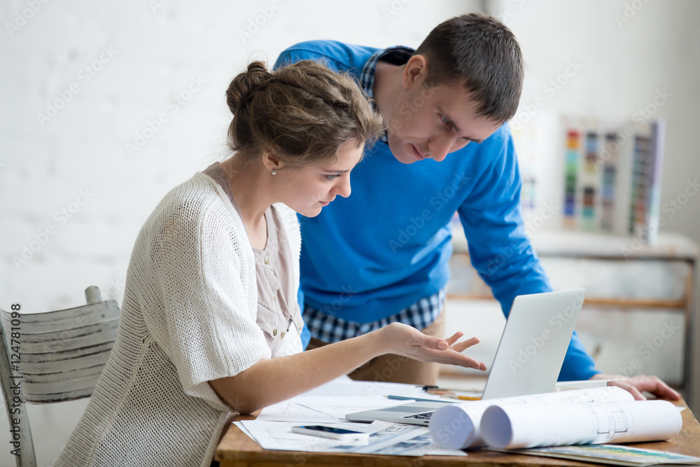 Two designers working together Two designers working together