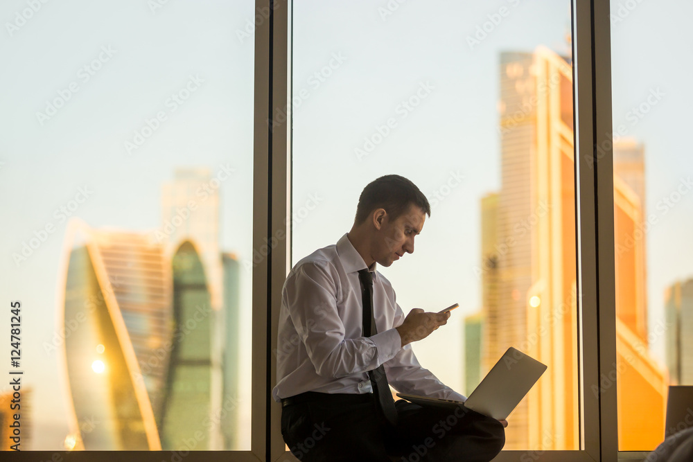 Successful businessperson in his office Successful businessperson in his office