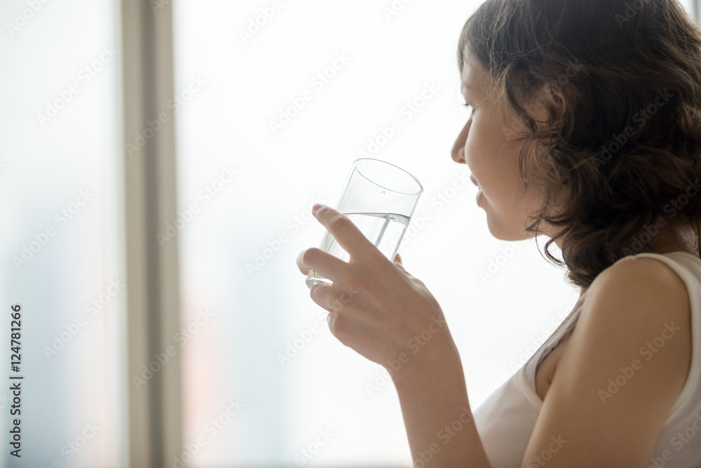 Young woman with glass of water Young woman with glass of water