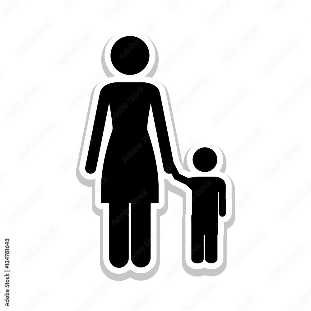 mother and child pictogram icon image vector illustration design mother and child pictogram icon image vector illustration design