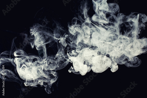 fume on a black background