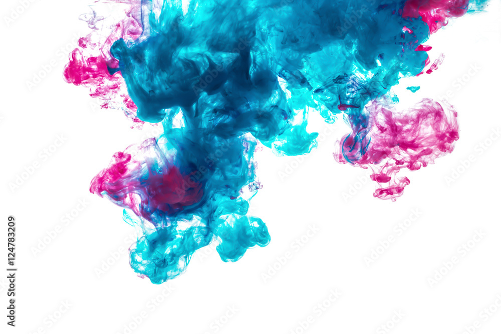 Smoke color on a white background