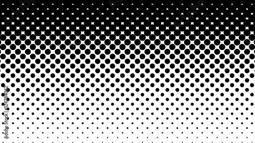 Wallpaper Mural Black dots pattern on white. Computer generated seamless loop abstract halftone motion background. Torontodigital.ca