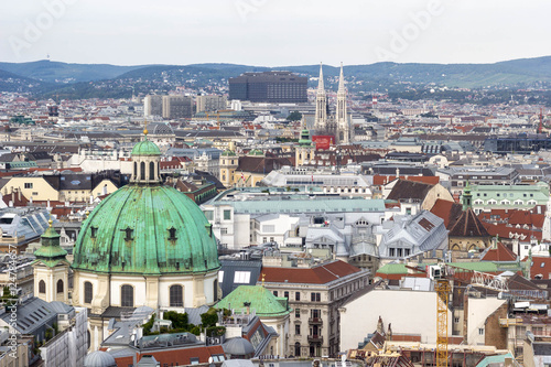 Canvas Print View from St. Stephen's Cathedral  in Vienna, Austria