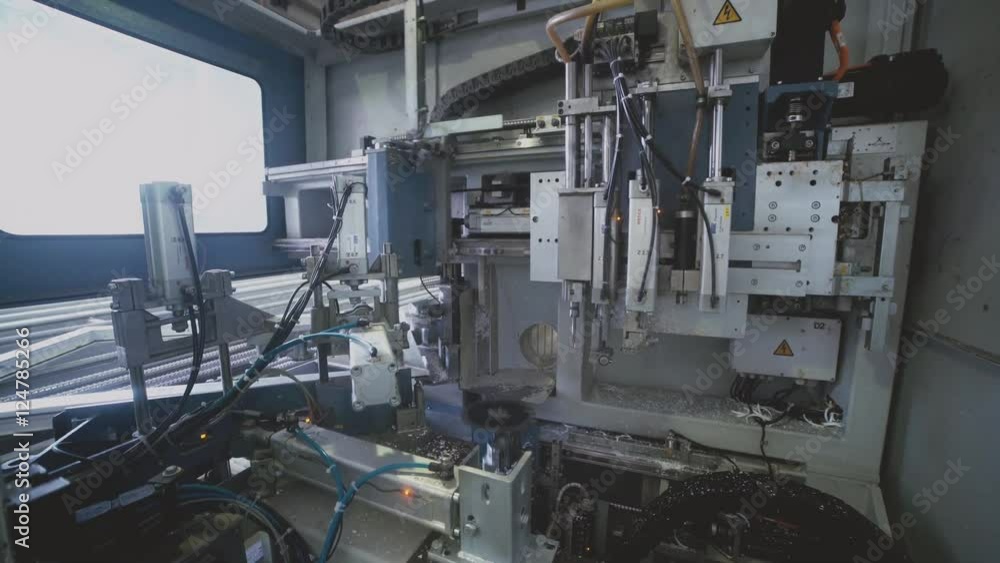 Milling machine. Milling impost. Milling impost PVC profile. Production of PVC plastic windows. Industrial Machinery. Automation. Engineering Solutions Milling machine. Milling impost. Milling impost PVC profile. Production of PVC plastic windows. Industrial Machinery. Automation. Engineering Solutions
