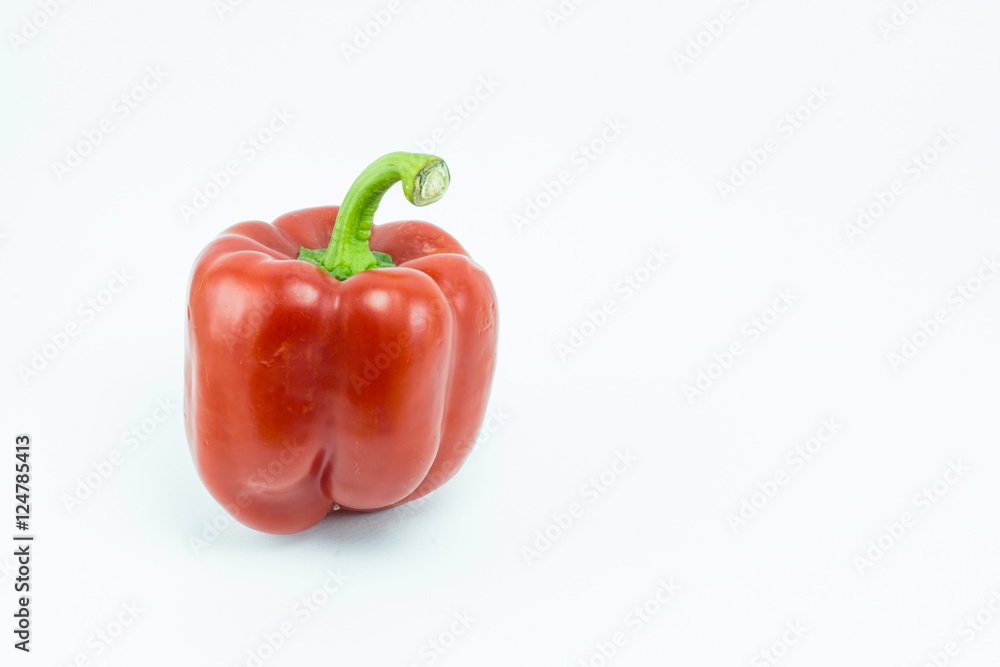 Sweet bell pepper isolated on white background