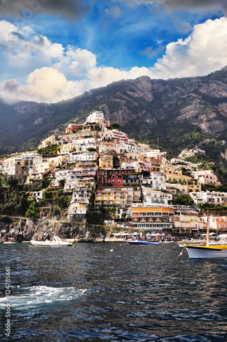 Mediterranean style architecture from Positano, Amalfi Coast
