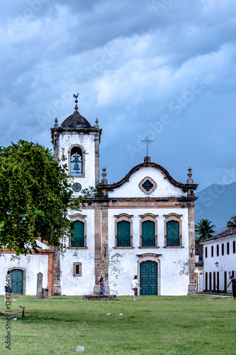Old church in the colonial town of Paraty, Rio de Janeiro, Brazi