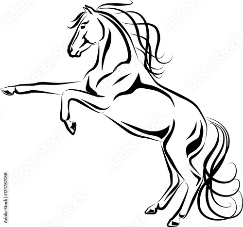 Rearing horse