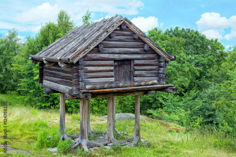 Hut on chicken legs in Sweden in the park Skansen Hut on chicken legs in Sweden in the park Skansen