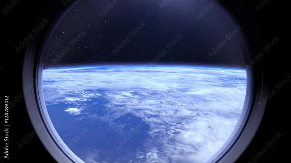 Earth as seen through window of International Space Station ISS Earth as seen through window of International Space Station ISS