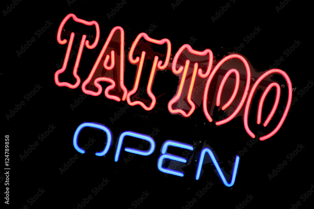Abstract tattoo parlour scene 