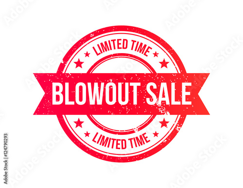 Blowout Sale Grunge Ribbon Stamp