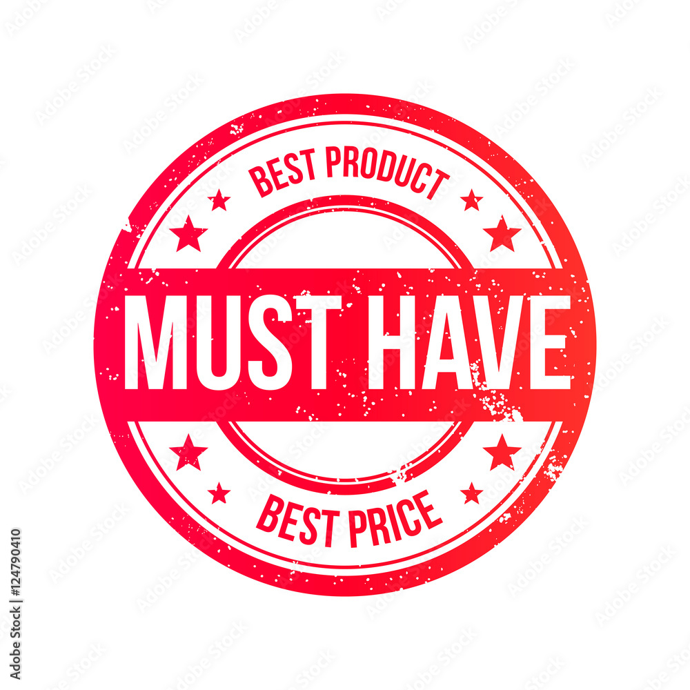 Must Have Grunge Ribbon Stamp Stock Vector