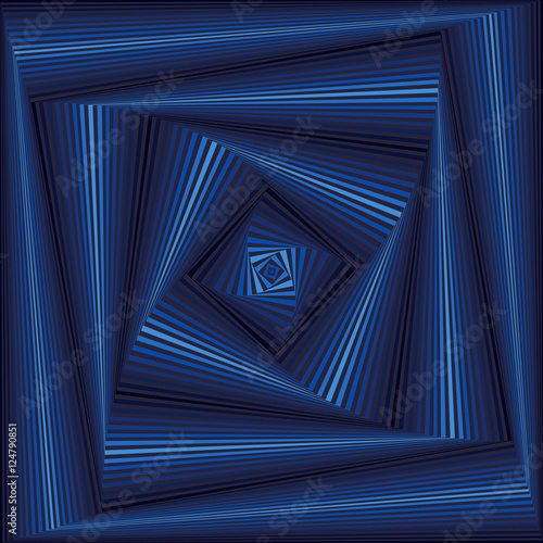 Whirling sequence with blue square forms