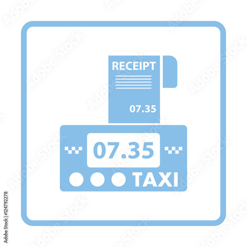 Taxi meter with receipt icon