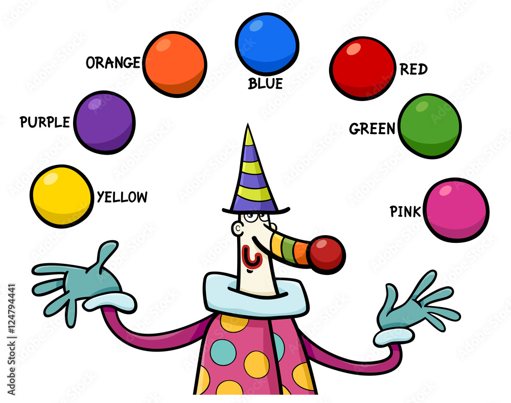 Fototapeta premium primary colors educational activity