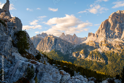 Typical mountain landscape in the Dolomites in Italy