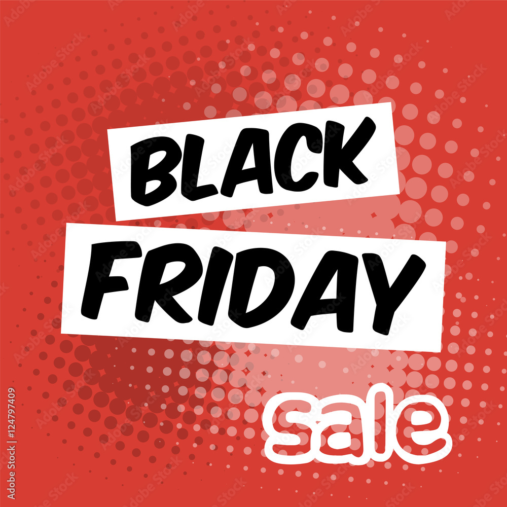 Black friday pop art style banner Black friday pop art style banner
