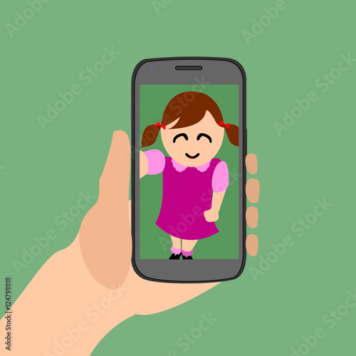 Abstract selfie illustration