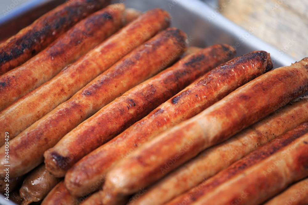 Fresh cooked sausages Fresh cooked sausages
