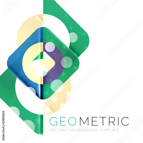 Modern abstract round shapes repititon background