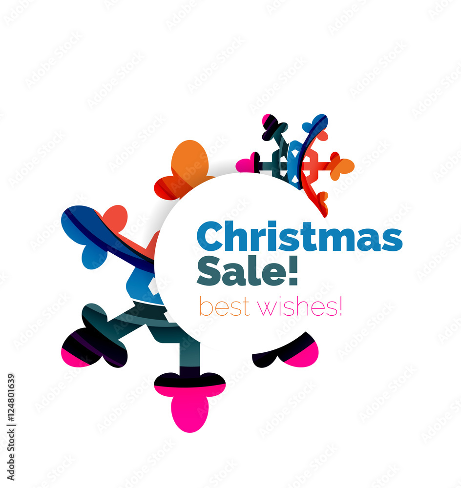 Geometric Christmas sale or promotion ad banner Geometric Christmas sale or promotion ad banner