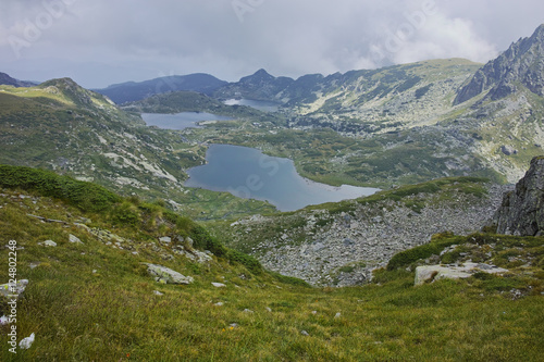 Clouds over The Twin  The Trefoil  the Fish Lakes  The Seven Rila Lakes  Bulgaria