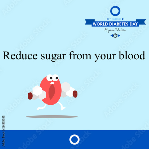World diabetes day 2016 design illustration prevention for future