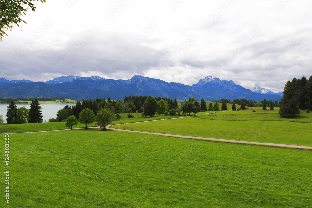 Bavarian Alpine landscape.