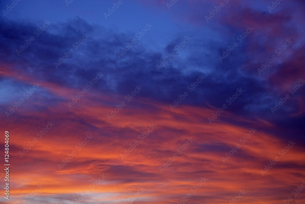 colorful sunset clouds