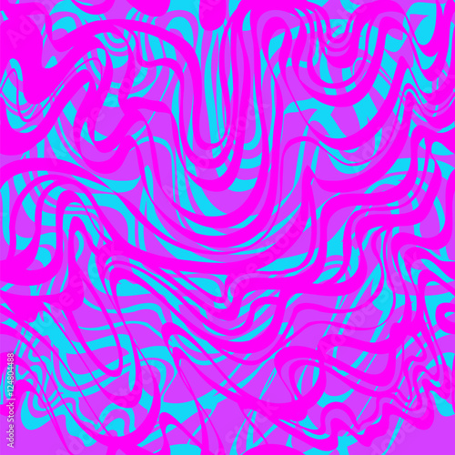 Abstract blue and purple moire acid vector pattern. 