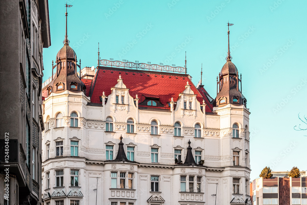 Fototapeta premium Buildings and Streets of Prague, Czech Republic