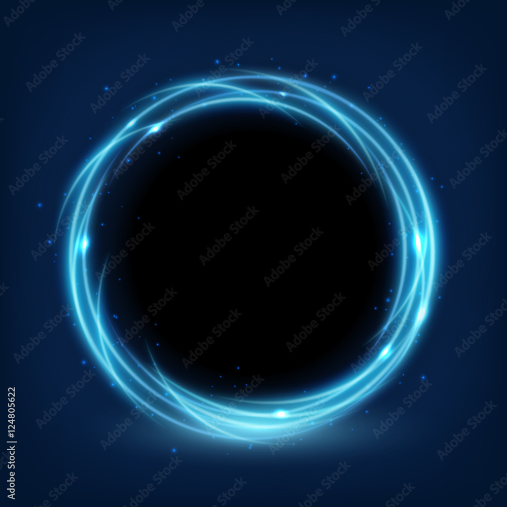 Obraz premium Round gold shiny with sparks Vector Illustration