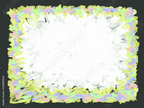 Fundo fumaça branca com adornos coloridos