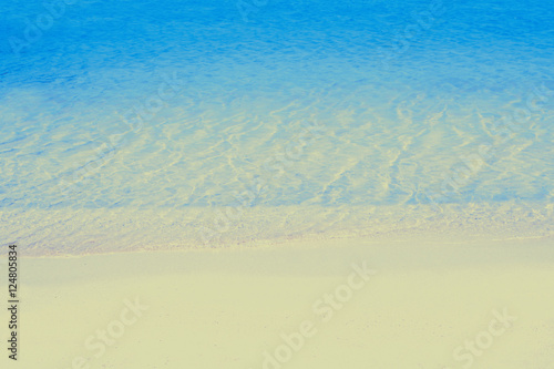 Beautiful beach background ,blue sea crystal clear and white sand ,summer and fresh nature background