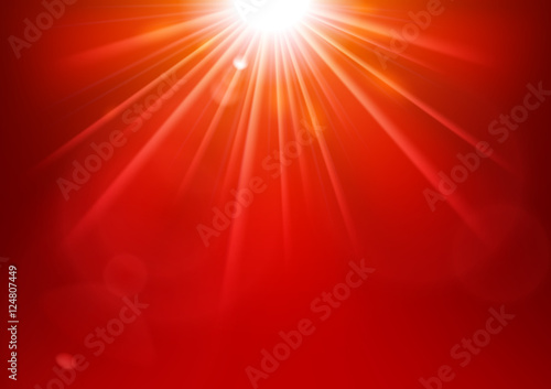 Red lights shining with lens flare Vector Illustration