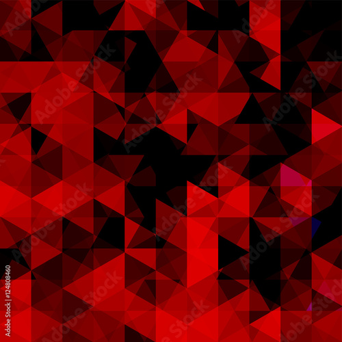 Background of geometric shapes. Abstract triangle geometrical background. Mosaic pattern. Vector EPS 10. Vector illustration. Dark red, black colors