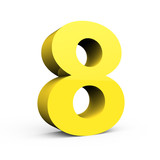 light yellow number 8
