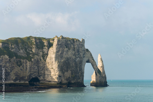 Famous natural cliffs in Etretat