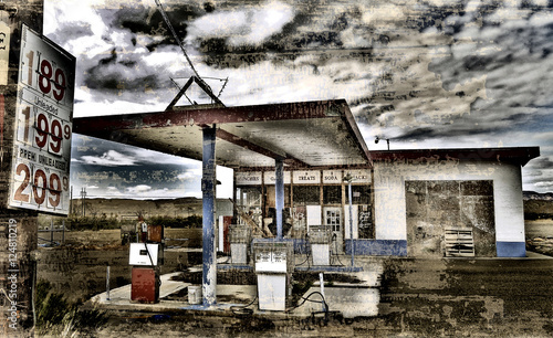 Wallpaper Mural abandoned gas station deserted utah gas station gas prices Torontodigital.ca