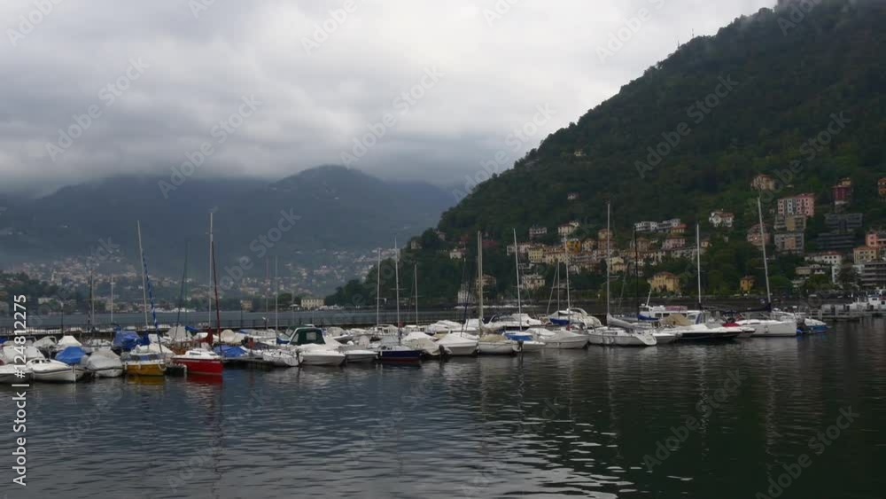 morning rainy fog famous como lake bay yacht dock panorama 4k italy
morning rainy fog famous como lake bay yacht dock panorama 4k italy