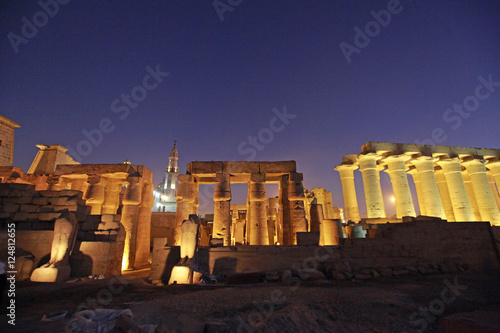 pillars at night