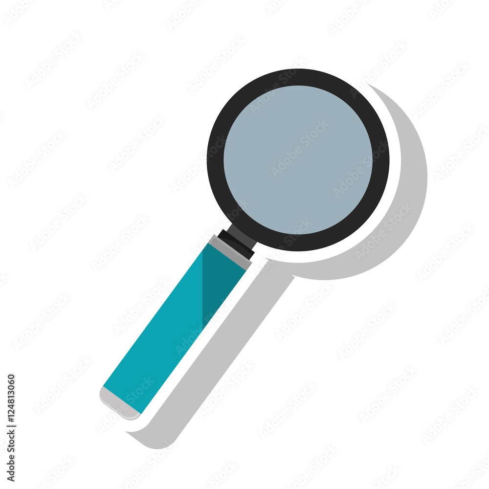 Lupe tool icon. instrument find seo zoom and optical theme. Isolated  design. Vector illustration Stock Vector | Adobe Stock