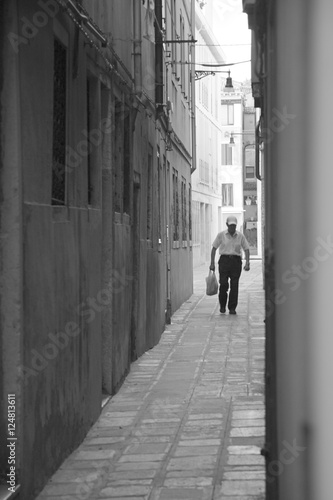 guy in alley bw