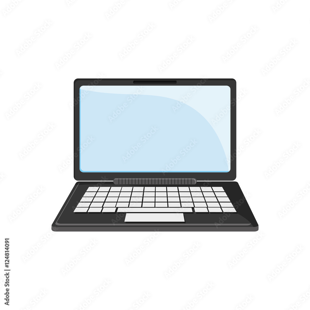 Laptop icon. device gadget technology theme. Isolated design. Vector illustration